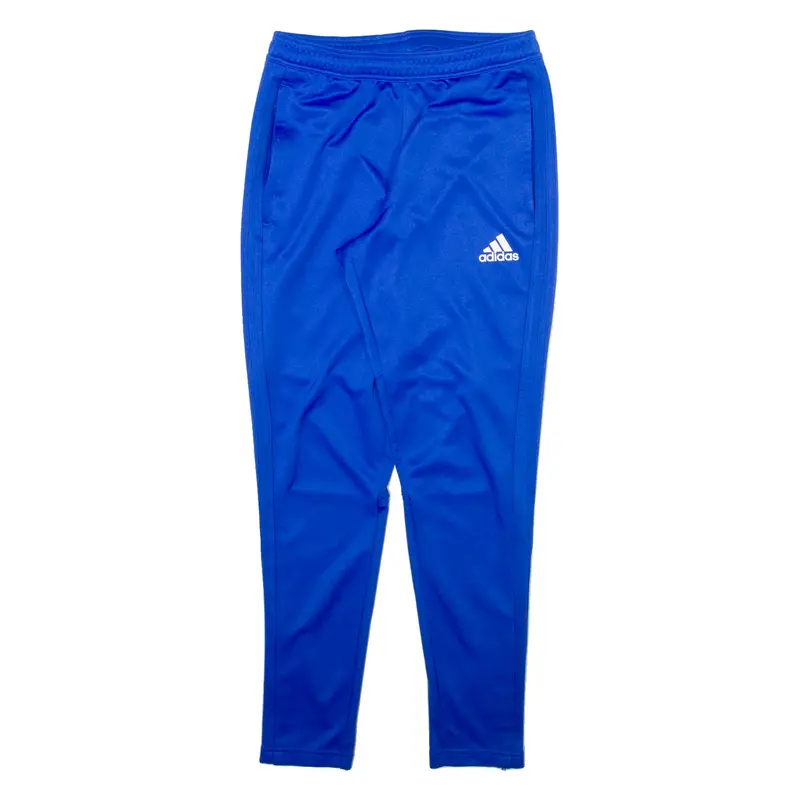 ADIDAS Mens Track Pants Blue Tapered S W28 L29