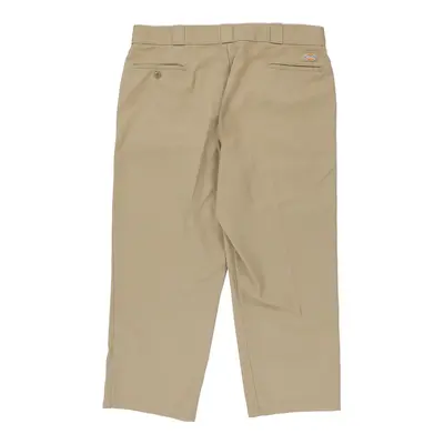 Dickies Trousers - 38W 26L Khaki Polyester Blend