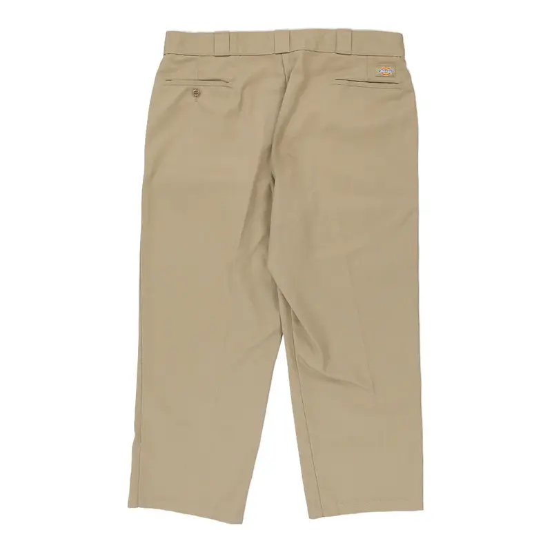 Dickies Trousers - 38W 26L Khaki Polyester Blend