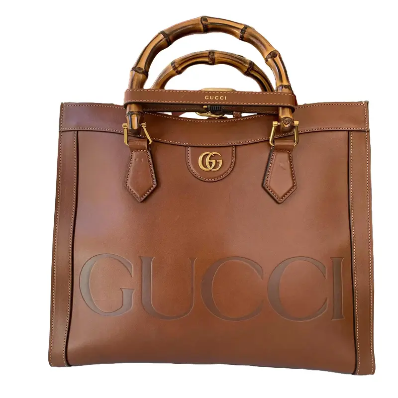 Pre-owned GUCCI Leather Tote Bags Diana Brown Tote