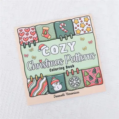Cartoon Pattern Coloring Book, 1 Count Cute Christmas Themed Painting Book, Art Supplies for Home School Office Dormitory