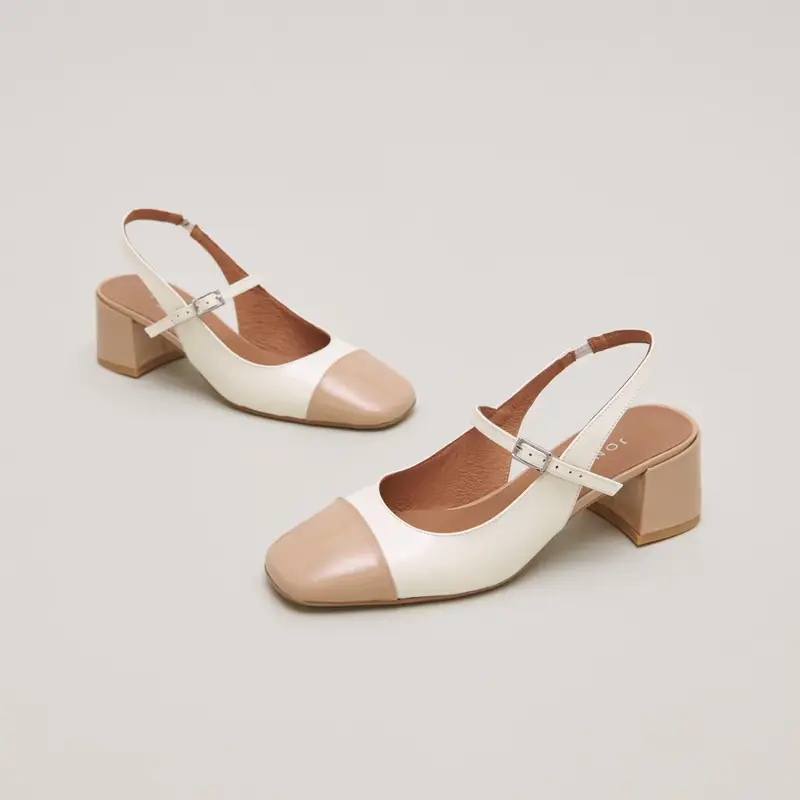 264- Doumy Vernis Noir-ecru | Color: NOIR/ECRU | Size: 37