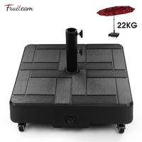 【Summer Seal】22KG Fillable Umbrella Base Patio Square Umbrella Base Stand, Removable Umbrella Base with Wheels,Stand Wate...
