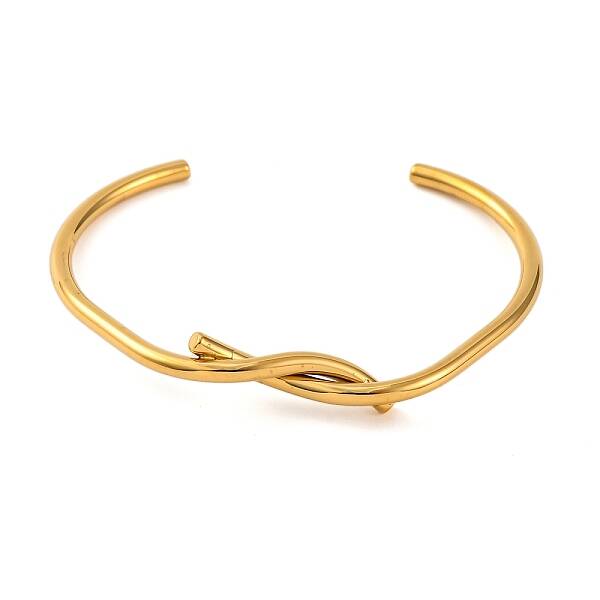 Ion Plating(IP) 304 Stainless Steel Cuff Bangles for Women