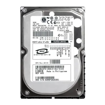 CA06227-B27600DE Fujitsu 36.7GB Ultra-320 SCSI 15K 3.5-inch 8MB Hard Drive