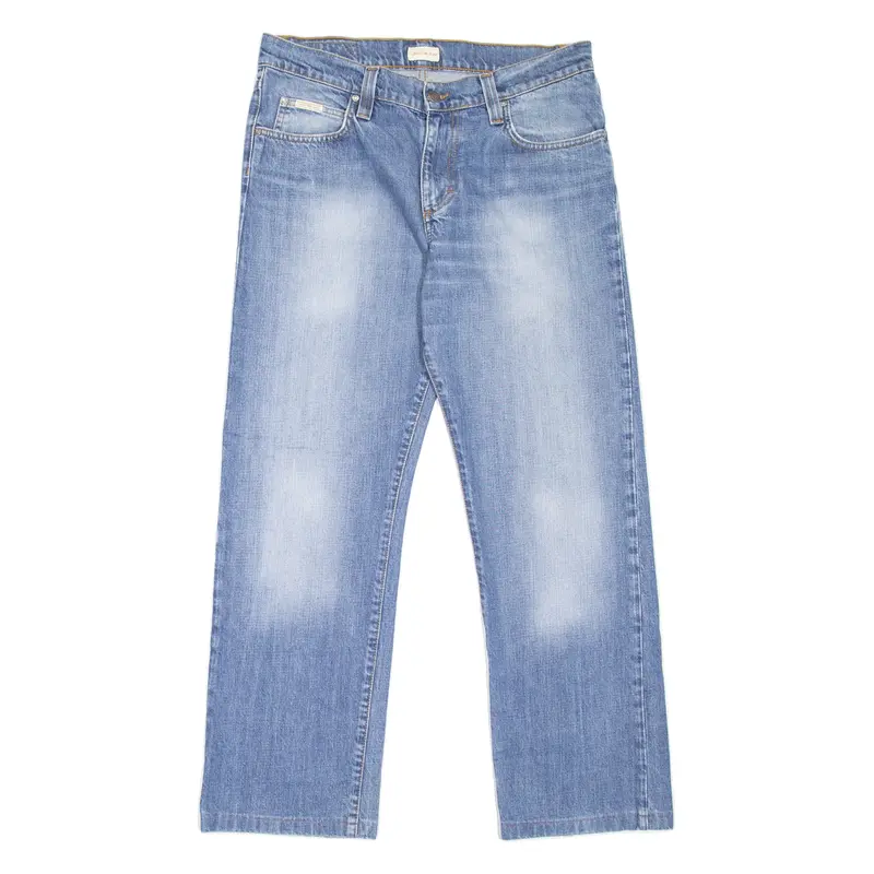 CALVIN KLEIN JEANS Mens Jeans Blue Regular Straight Stone Wash W33 L29