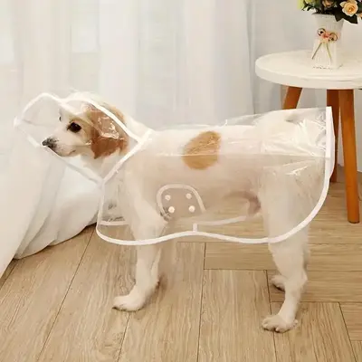 Cat Clear Dog Raincoat, Pet Waterproof Rain Cape, Lightweight Raincoat, Foldable Rainy Day Dog Walking Tool