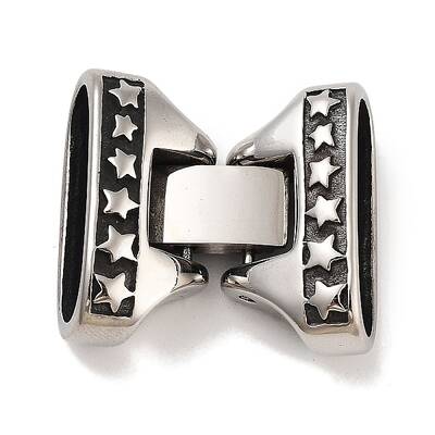 Tibetan Style 304 Stainless Steel Watch Band Clasps