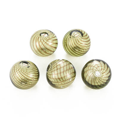 Transparent Handmade Blown Glass Globe Beads