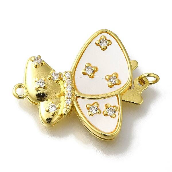 Rack Plating Brass Micro Pave Cubic Zirconia Box Clasp