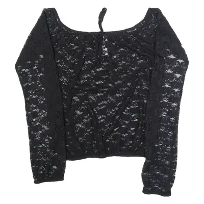 YES OR NO Womens Top Black Long Sleeve M