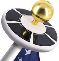 Flag Pole Light Solar Powered, Solar Flag Pole Light for Most 15 to 25 Ft In-Ground Flag Pole, Super Bright Solar Light Auto ...
