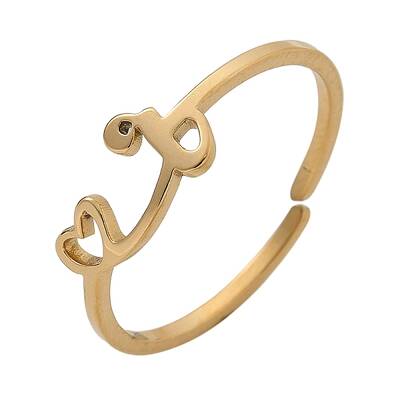304 Stainless Steel Cuff Rings for Women