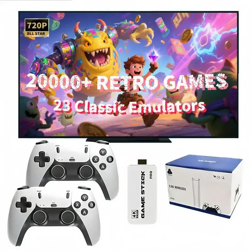 [Summer deals] Fempoin Game Stick Pro 2025 New Upgraded Retro Game Console with 20000+ Games & 23 Emulators Wireless Joystick...