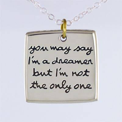 You May Say I'm a Dreamer Mixed Metals Necklace - Pendant Only