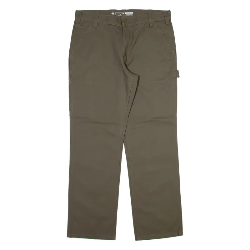 CARHARTT Carpenter Workwear Mens Trousers Grey Relaxed Straight W36 L32