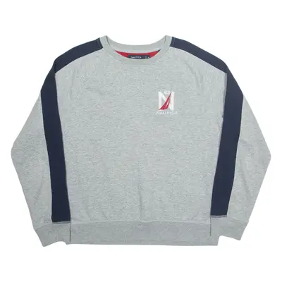 NAUTICA Mens Sweatshirt Grey M