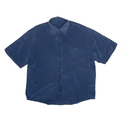 Mens Plain Shirt Blue L