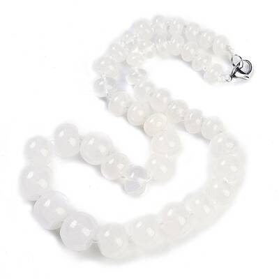 Natural Quartz Crystal Rondelle Graduated Beaded Necklaces for Women Men