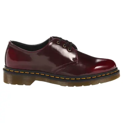 Dr. Martens Vegan 1461 Synthetic Unisex Lace Up Shoes - Cherry Red - Size:US 6 Women / 5 Men
