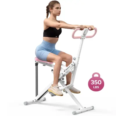 MERACH Squat Machine Glutes Workout Adjustable Resistance Foldable Exercise Equipment Leg Exercise Machine with 350lbs Weight...
