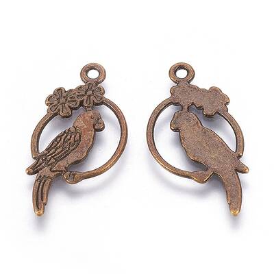 Alloy Tropical Parrot Pendants