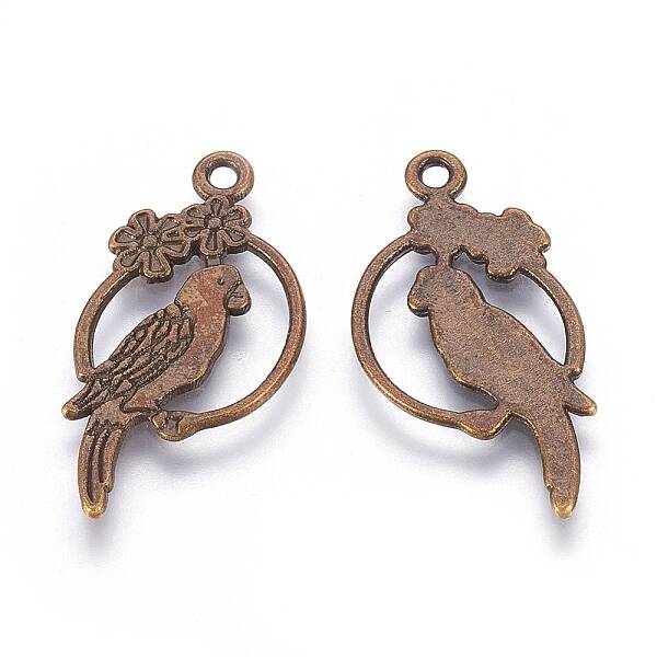 Alloy Tropical Parrot Pendants