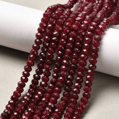 Dyed Natural Malaysia Jade Rondelle Beads Strands