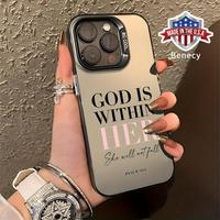 Pink Bible Psalms Quotes Christian  Pattern Case for iPhone 16 15 14 Pro Max 13 12 11 XR XS E Plus Shockproof Drop Protection...