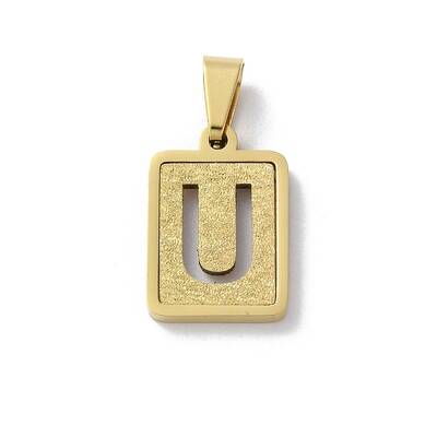 304 Stainless Steel Alphabet Pendants