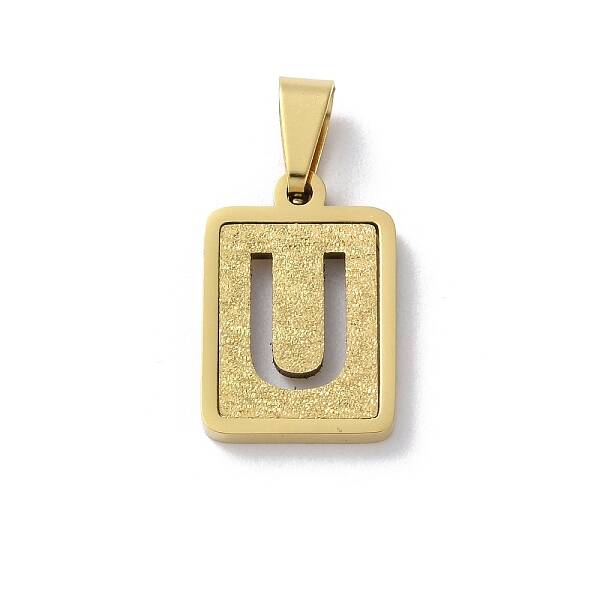 304 Stainless Steel Alphabet Pendants