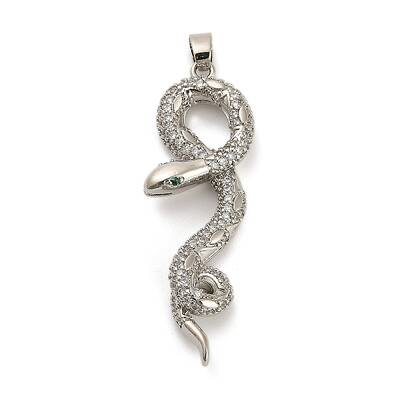 Brass Micro Pave Cubic Zirconia Pendants