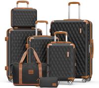 【Fast Delivered】2/3/7pcs Lightweight Hard Shell Luggage Set, Family Travel Suitcase with TSA Aprroved Lock and Durable Sm...