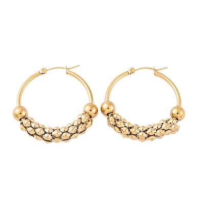 Ion Plating(IP) 304 Stainless Steel Hoop Earrings for Women