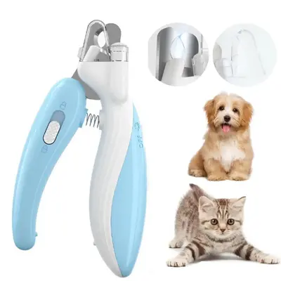 Pet Nail Clipper, Durable Safe Pet Nail Trimmer with LED Light, Nail Clippers with Sharp Stainless Steel Blades for Dogs, Cat...