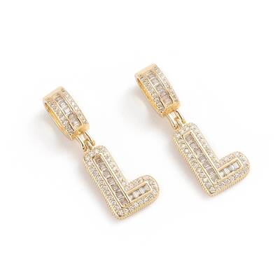 Brass Micro Pave Cubic Zirconia Pendants