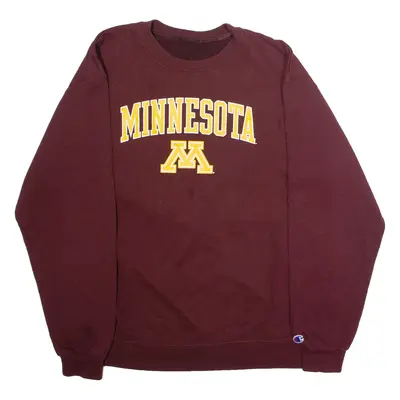 CHAMPION Minnesota Mens Sweatshirt Maroon Crew Neck USA XL