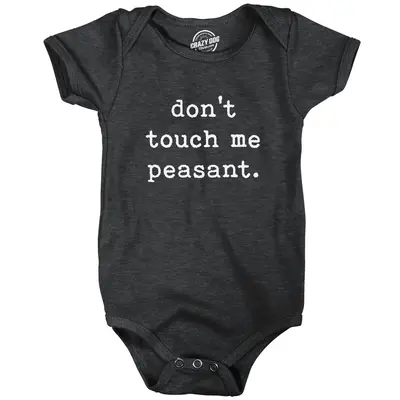 Baby Bodysuit Don't Touch Me Peasant Funny Novelty Offensive Graphic Jumper for Infants Funny Baby Onesies Introvert Clothes ...