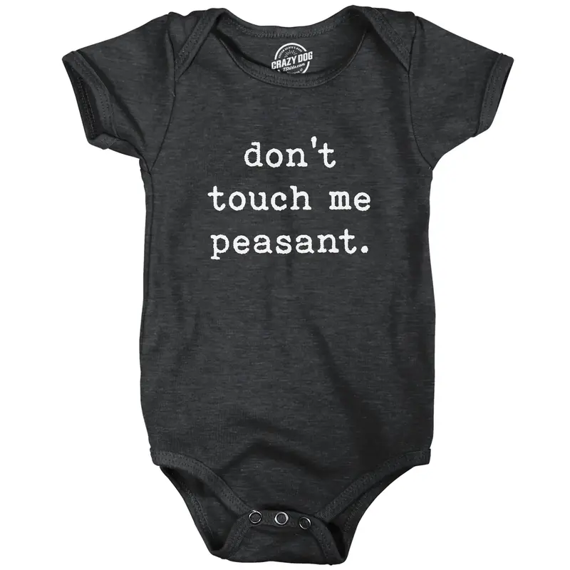 Baby Bodysuit Don't Touch Me Peasant Funny Novelty Offensive Graphic Jumper for Infants Funny Baby Onesies Introvert Clothes ...