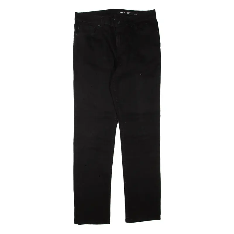DKNY Mens Jeans Black Slim Straight W32 L32