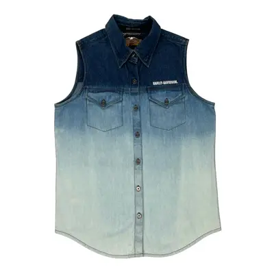 Harley Davidson Shirt - Medium Blue Cotton