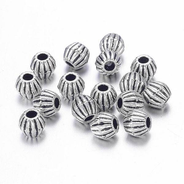 Antique Silver Tibetan Style Bicone Spacer Beads