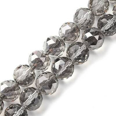 Transparent Electroplate Glass Beads Strands