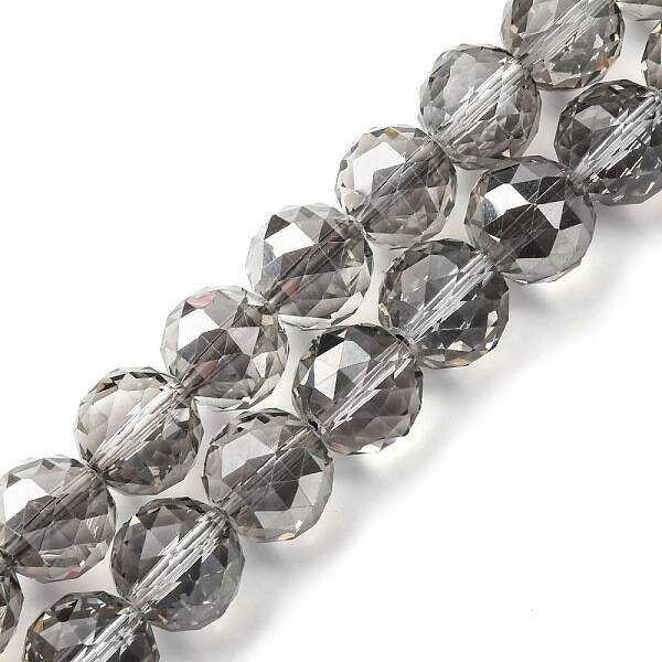 Transparent Electroplate Glass Beads Strands