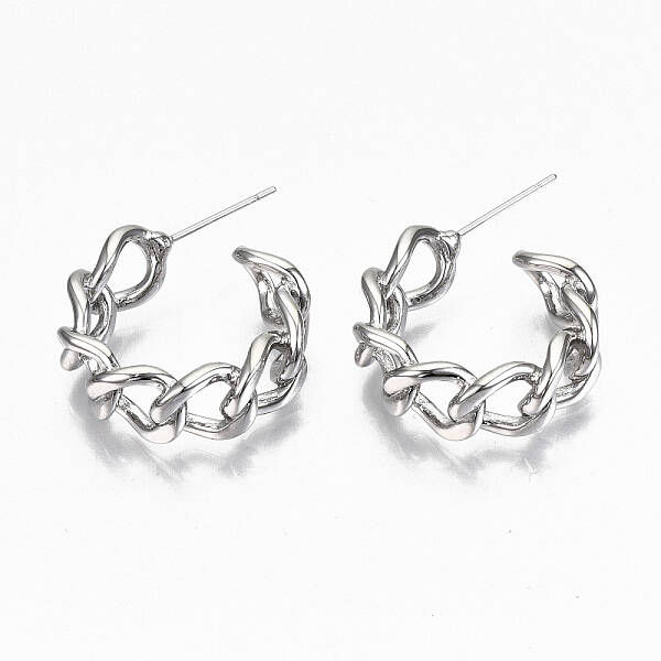 Brass Half Hoop Earrings