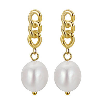925 Sterling Silver Chains Dangle Stud Earrings