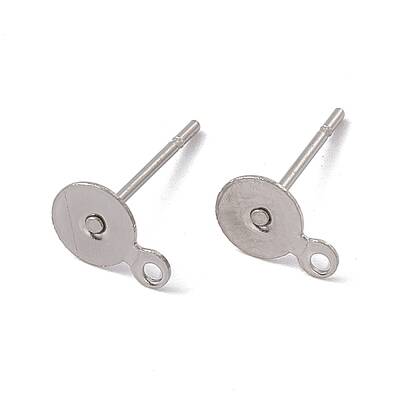 Non-Tarnish Original Color Stud Earring Flat Bases