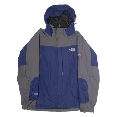THE NORTH FACE Summit Series Gore-Tex Mens Rain Coat Blue Nylon Hooded L
