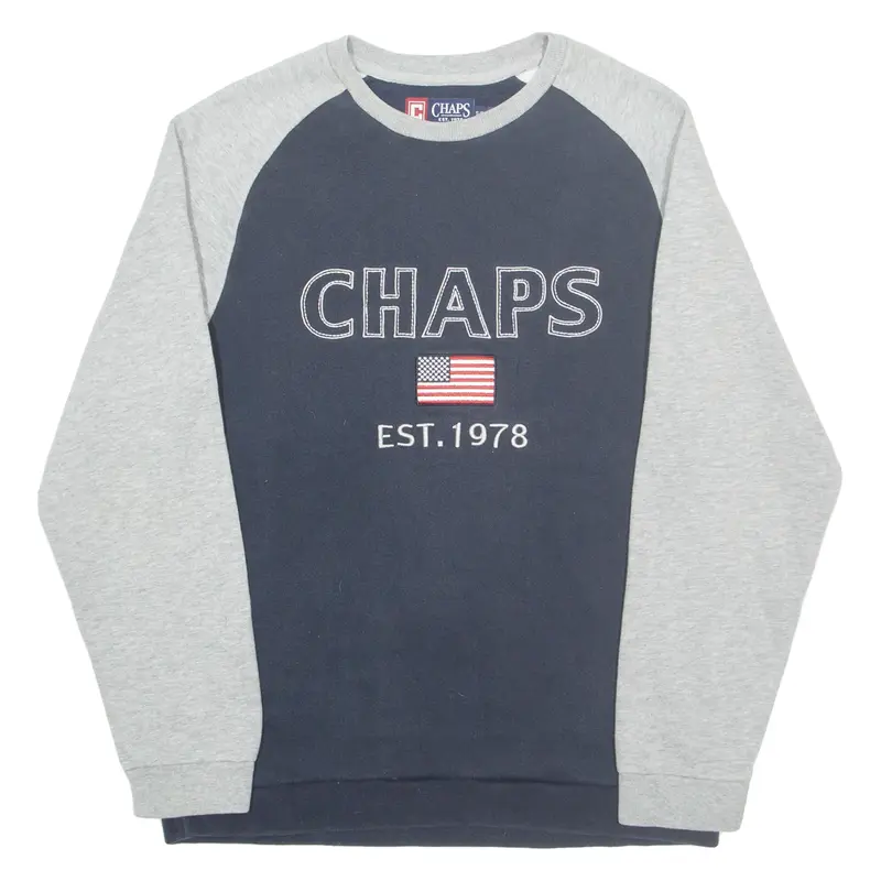 CHAPS Mens Sweatshirt Blue Crew Neck S