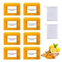 8-Pack Unisex Adult Turmeric & Kojic Acid Soap Bars, Moisturizing & Cleansing, Vitamin Rich, Deep Cleansing for Face & Body, ...